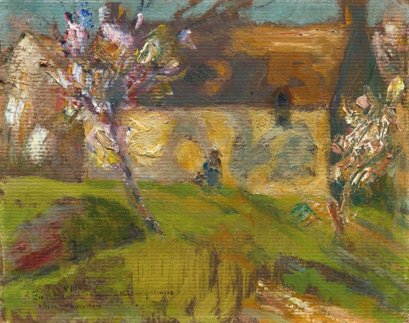 Landscape by Victor Charreton, Post-Impressionism, featuring vibrant colors and dreamlike hues.