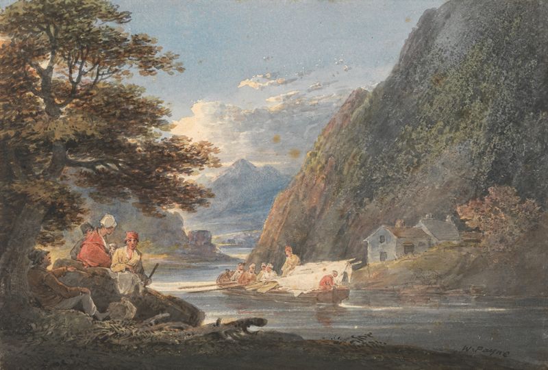 Landscape of the River Tivy by William Payne, oil painting