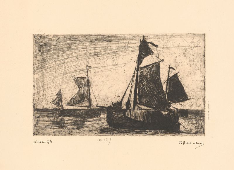 Landscape of Katwijk by Richard Baseleer, oil on canvas
