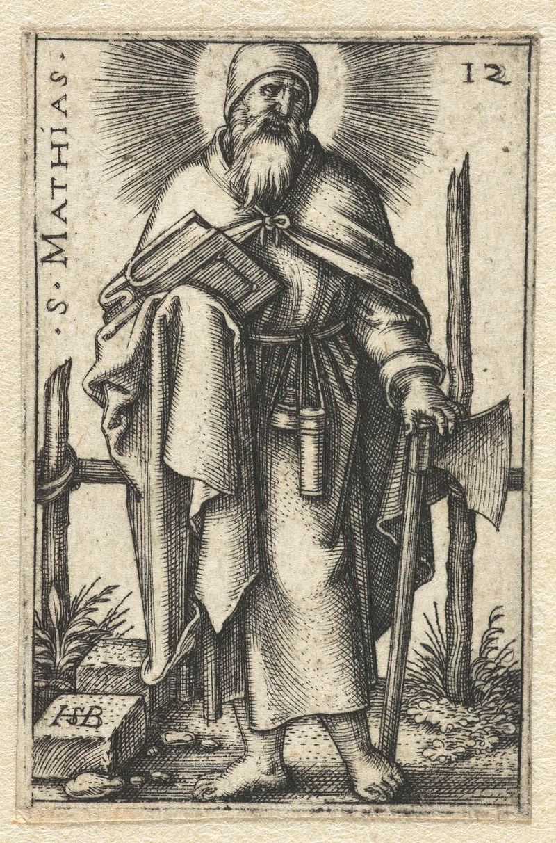 Retrato de una figura en tonos etéreos, grabado de Hans Sebald Beham