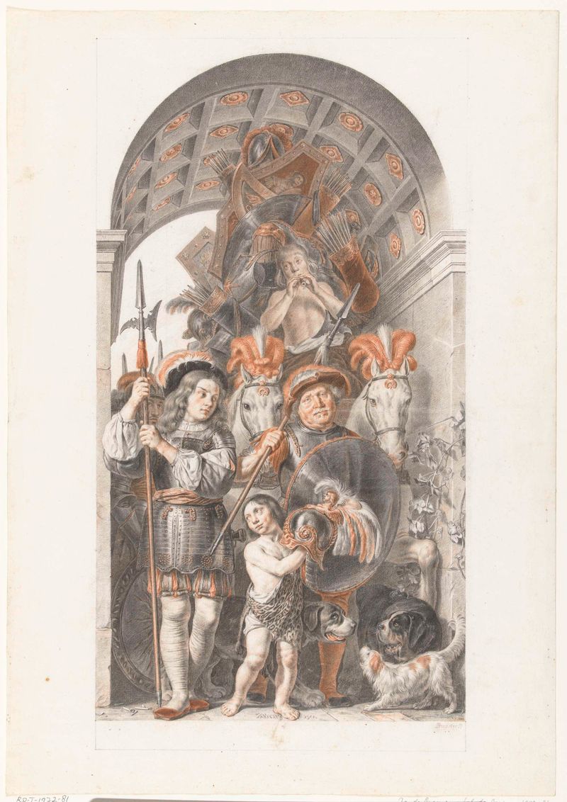 Allegorische triomftocht voor de stadhouder Frederik Hendrik, paper, Jan de Bray