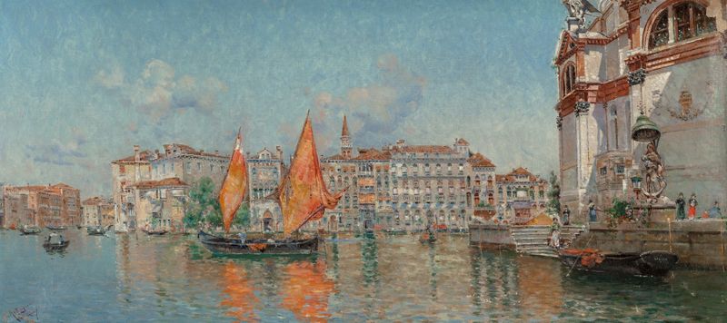 The Grand Canal, oil on canvas by Antonio María de Reyna Manescau