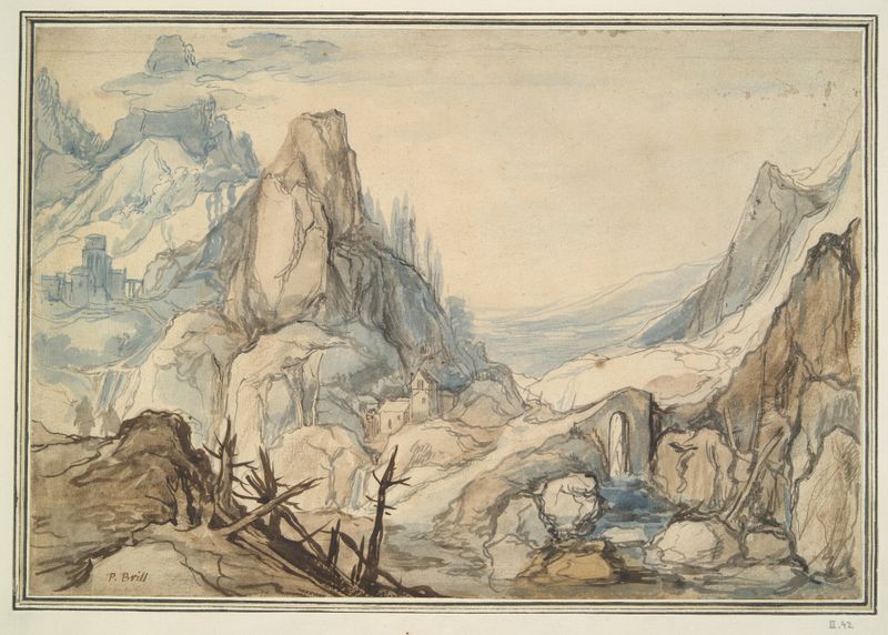 Mountainous landscape by Follower of Jan Brueghel the Elder, medium unknown
