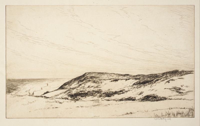 High Land, Cape Cod de Kerr Eby, impressionismo, paisagem com ondas e costa