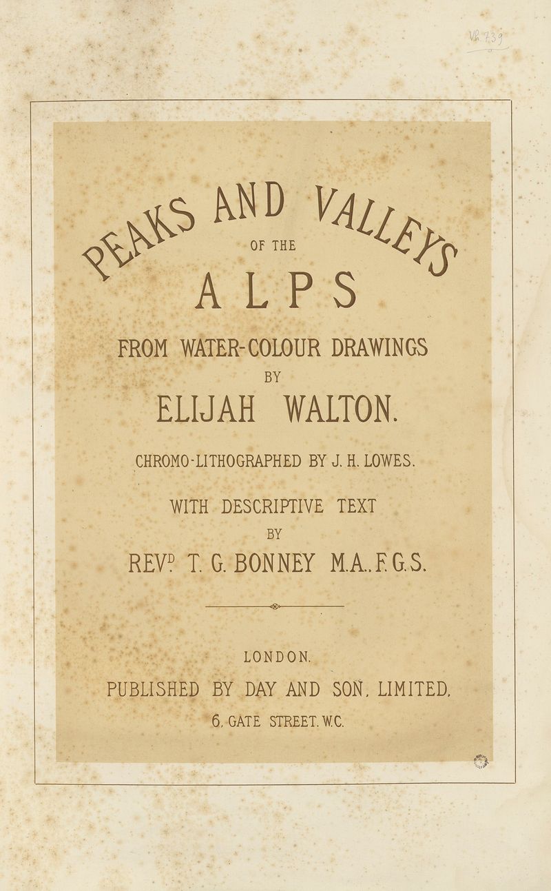 Peaks and Valleys of the Alps de Elijah Walton, óleo que representa montañas y valles.