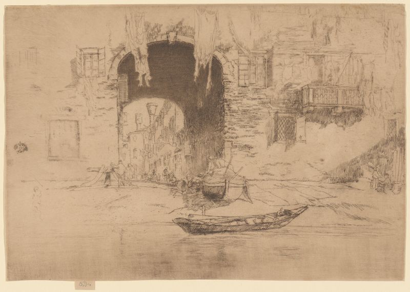 Pintura figurativa a óleo de James Abbott McNeill Whistler retratando uma figura serena emergindo da água.