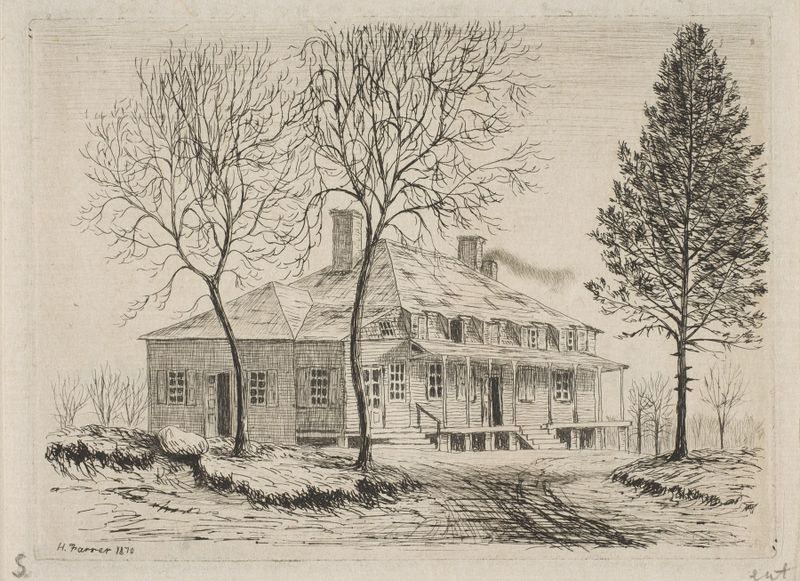 Somerindyck House, architecture by Henry Farrer, 1870, oil painting