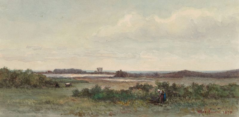 Paisaje impresionista de Humbert Beeckman de Vieusart, con colinas onduladas y luz vibrante.