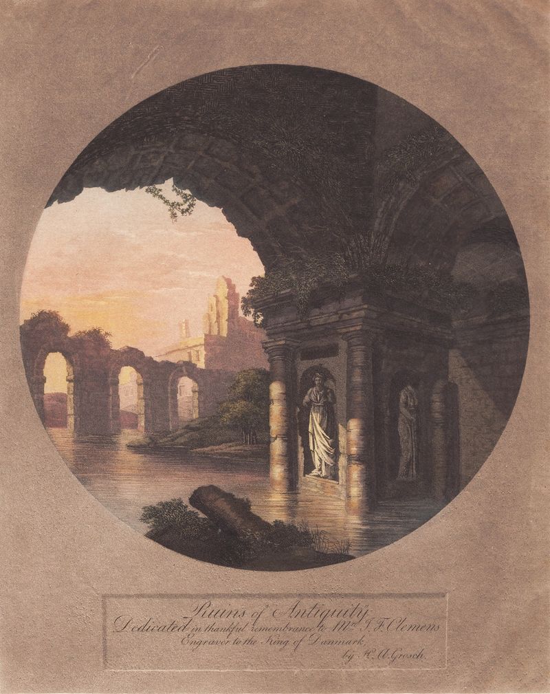 Ruins of antiquity by Christian Heinrich Grosch, medium unknown