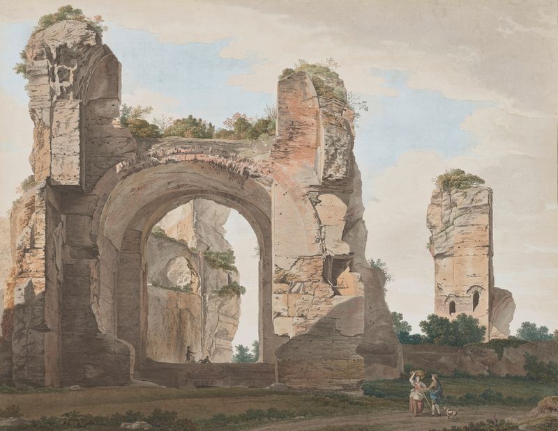 Ruins of the Baths of Caracalla, oil painting by Giovanni Battista Lusieri