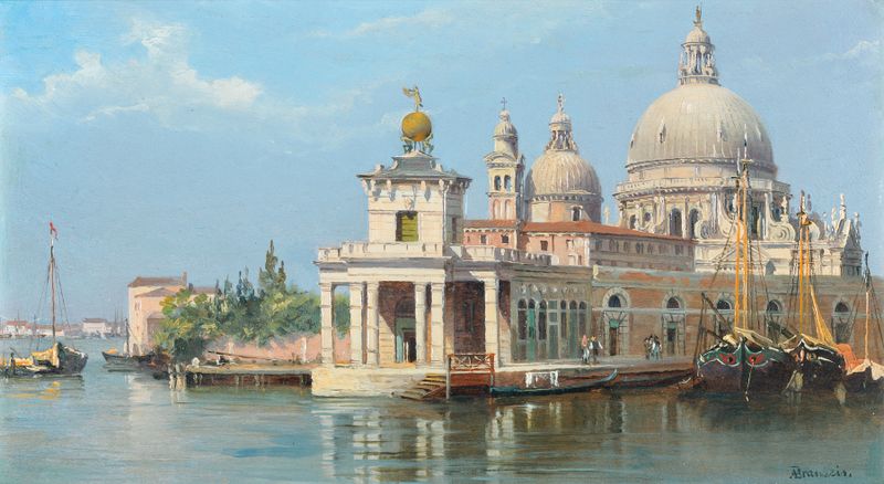 The Dogana, Venezia by Antonietta Brandeis, impressionism, architecture