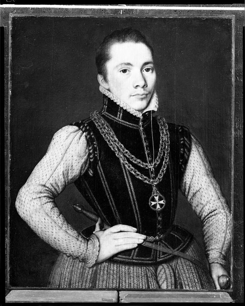 Retrato de un Caballero de Malta, óleo sobre panel, de un artista no identificado