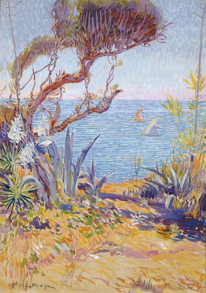 Escena marina que representa el Mediterráneo de William de Leftwich Dodge, medio desconocido