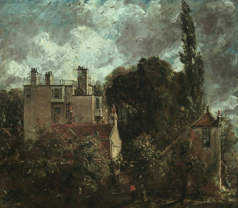 The Grove de John Constable, pintura a óleo que retrata um caminho sinuoso entre árvores e luz filtrada.