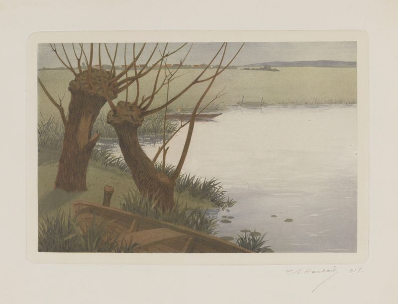 L’étang de Charles-Louis Houdard, un paisaje impresionista que muestra un estanque tranquilo.