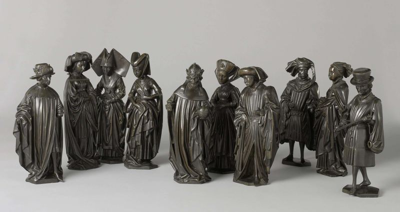 Bronze weepers from the tomb of Isabella of Bourbon by Borman workshop