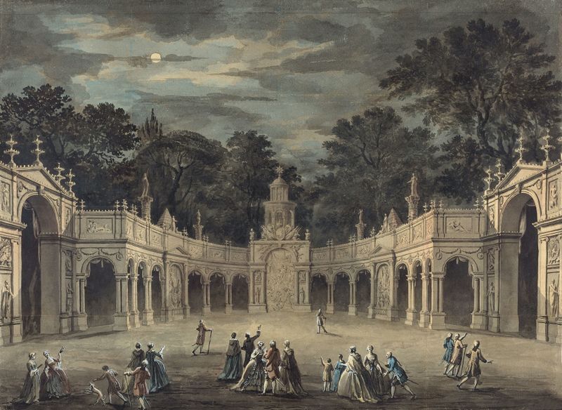Design for the birthday celebration of King George III by Robert Adam, ink on paper