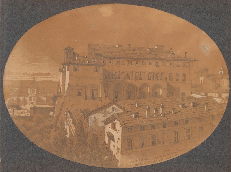 Palazzo Caffarelli en el Capitolio, óleo sobre lienzo de Arthur Blaschnik