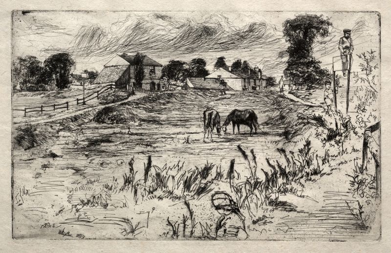 Landscape with the Horse, óleo sobre tela de James Abbott McNeill Whistler