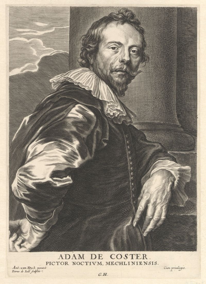 Portrait of Adam de Coster, engraving by Pieter de Jode