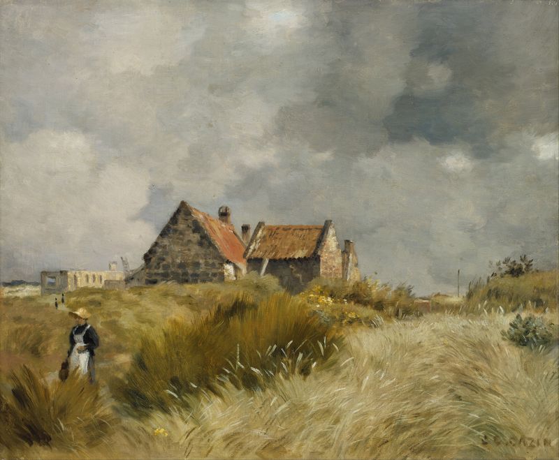 Cottage in the Dunes by Jean Charles Cazin, impressionism, landscape