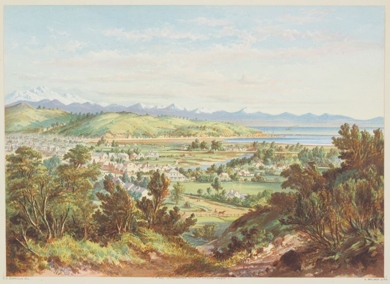 Landscape with sunlight, oil painting by Charles Decimus Barraud, 1877