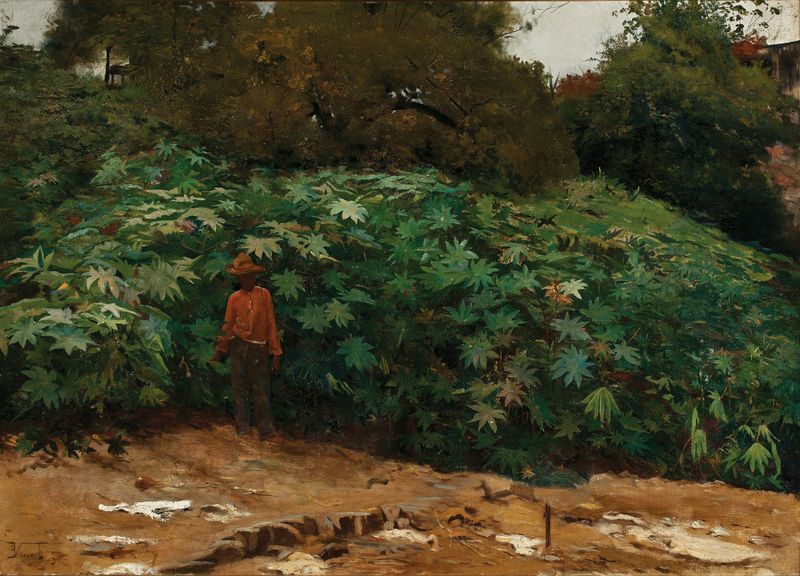 Landscape with a river and forest by Eliseu Visconti, oil painting