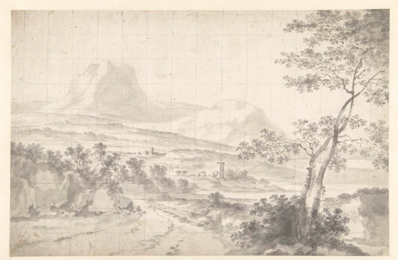 Zuidelijk berglandschap de Jan Both, óleo sobre lienzo que muestra un río en un valle exuberante