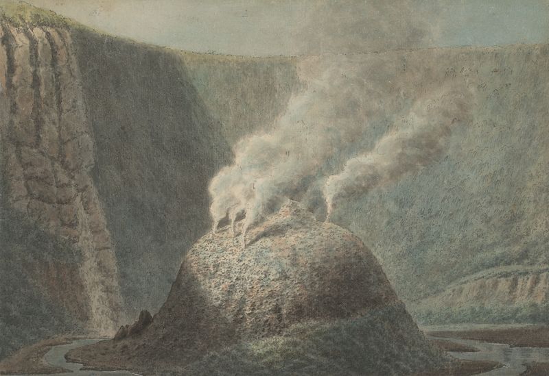 Landscape of Morne Soufriere crater by Rev. Lansdown Guilding, medium unknown