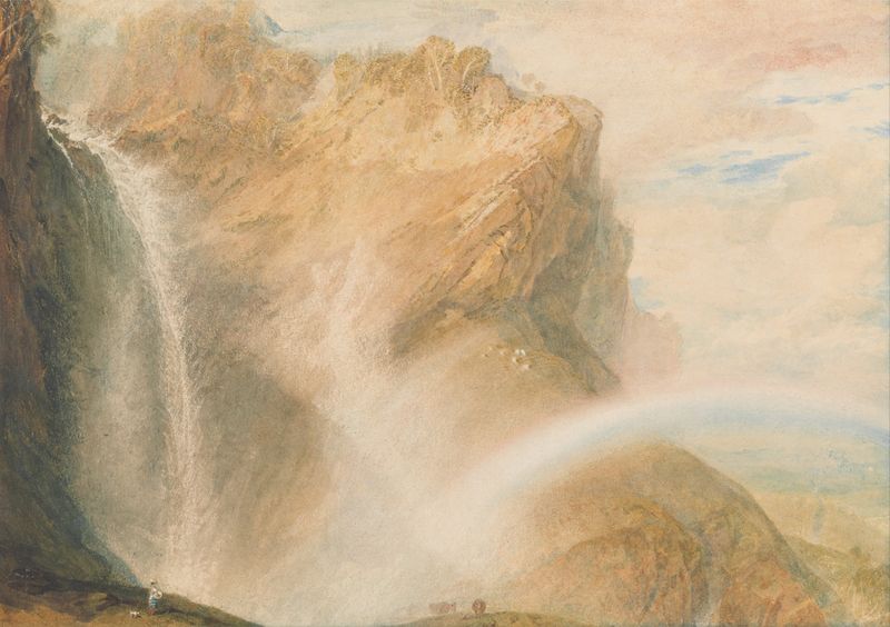Upper Fall of the Reichenbach: Rainbow, óleo sobre lienzo de Joseph Mallord William Turner