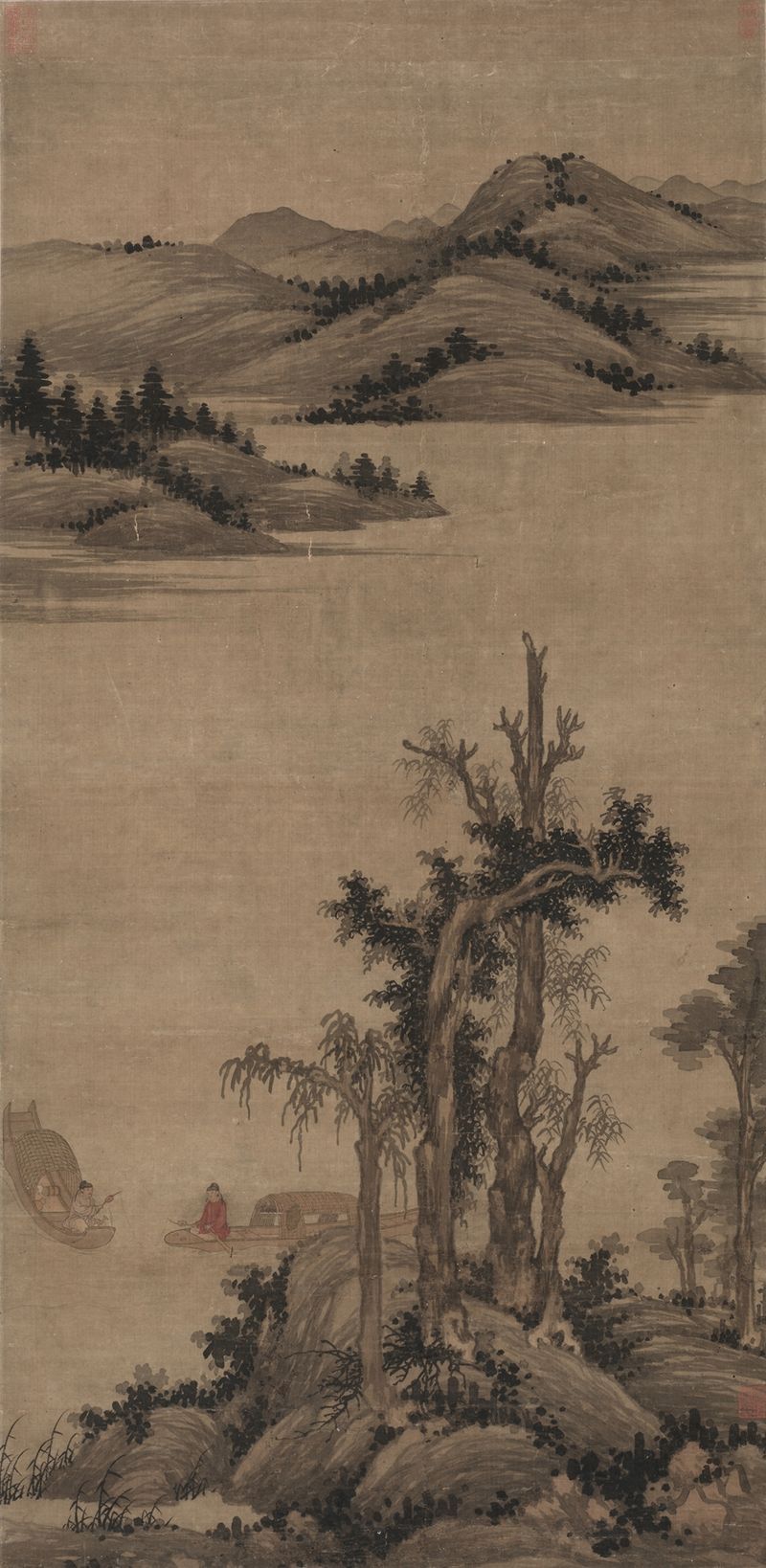 Fishermen-Hermits in Stream and Mountain by Zhao Yong, Chinese Traditional art