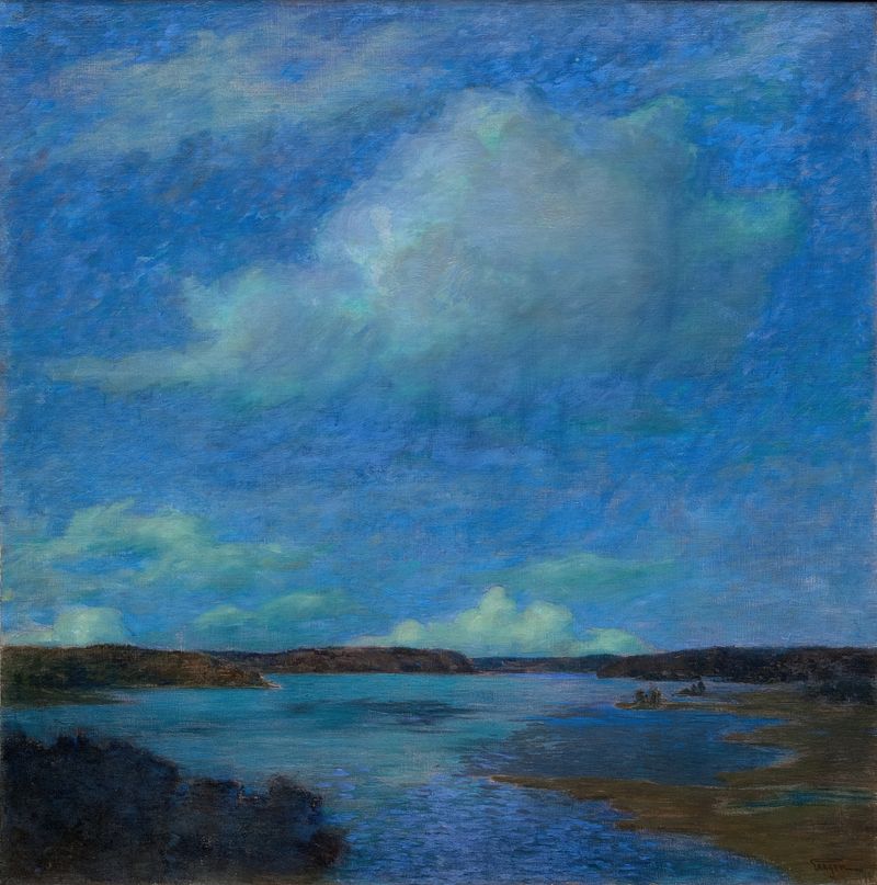 Nocturnal Cloud, oil on canvas by Prince Eugen, Duke of Närke, featuring swirling dark clouds.