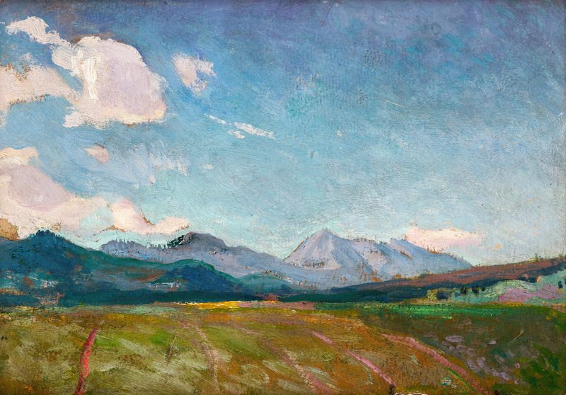 Vista del paisaje de Osobita por Jan Stanisławski, pintura al óleo