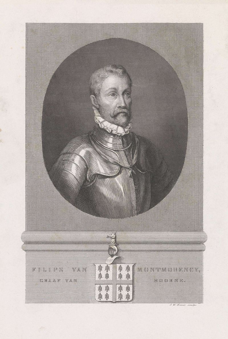 Portrait of Count of Horne by Johann Wilhelm Kaiser, etching