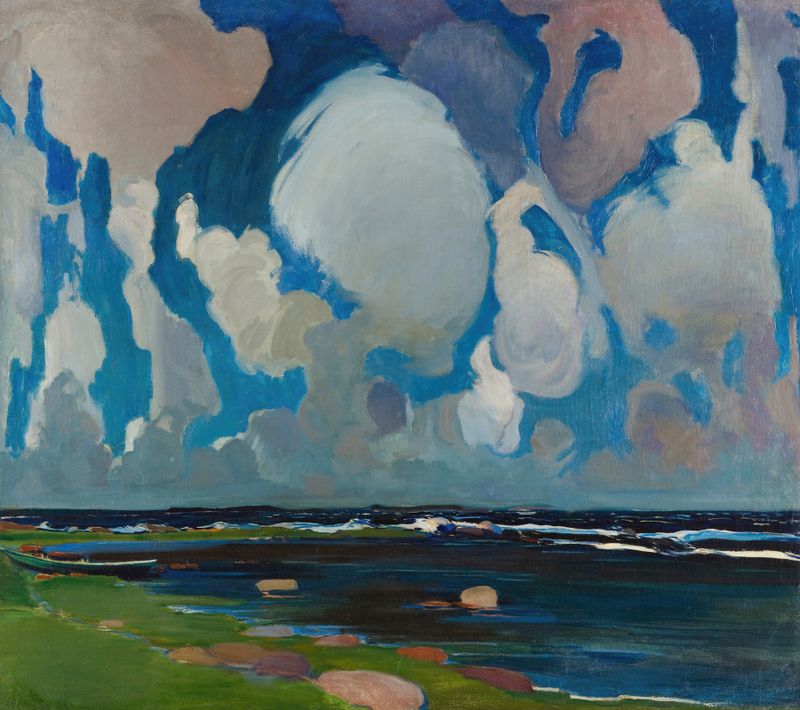 Clouds in Finland, impressionism by Konrad Krzyżanowski