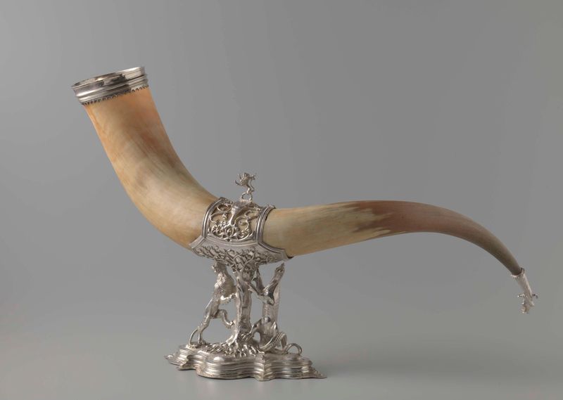 Cuerno de beber de plata por Arent Cornelisz Coster, 1547
