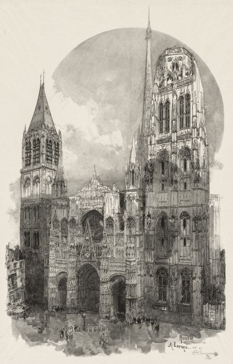 Rouen Illustré; La Cathédrale de Rouen de Auguste Louis Lepère, impresionismo