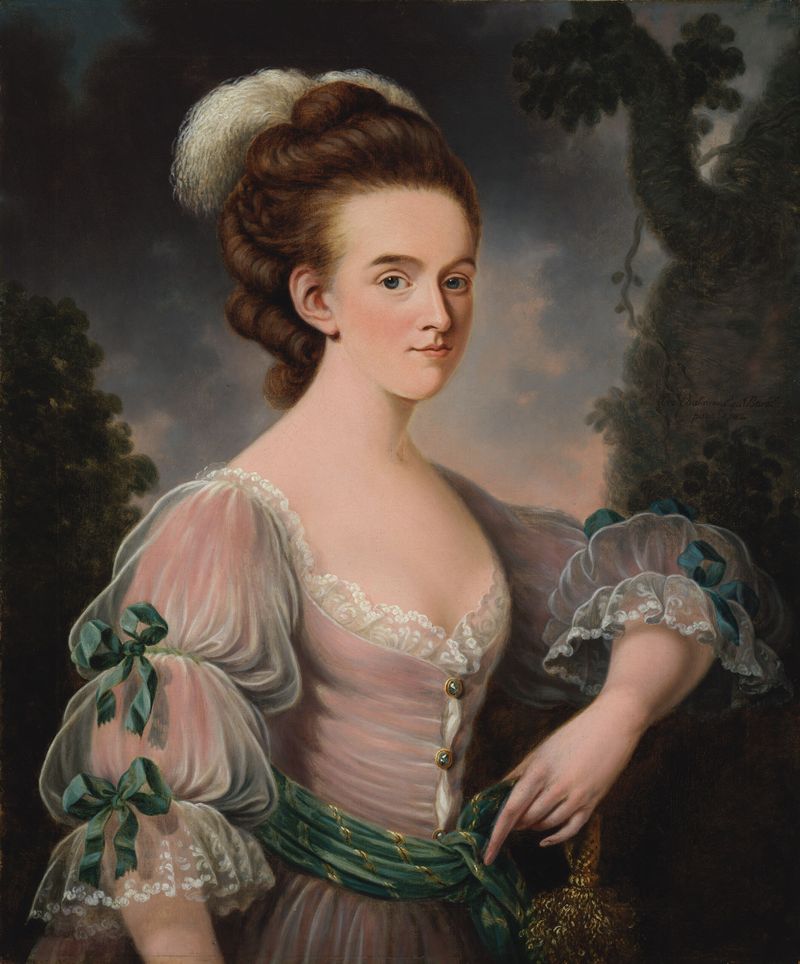 Retrato de Susannah Inman Linzee, óleo sobre tela de Sir George Chalmers