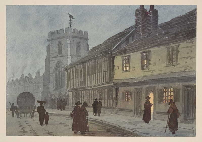 Ethereal figures emerge from mist in a Symbolism artwork by Paul Braddon