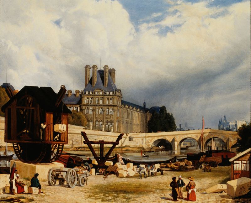 Les Tuileries et le Pont Royal, óleo sobre tela de Arthur Henry Roberts