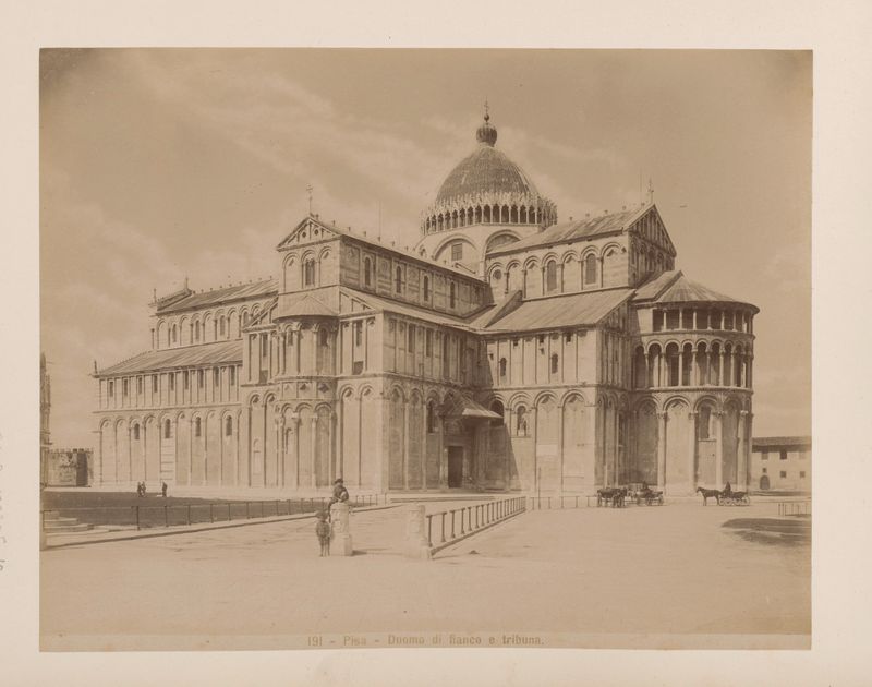 Albumen print of the cathedral in Pisa, Italy by Giacomo Brogi