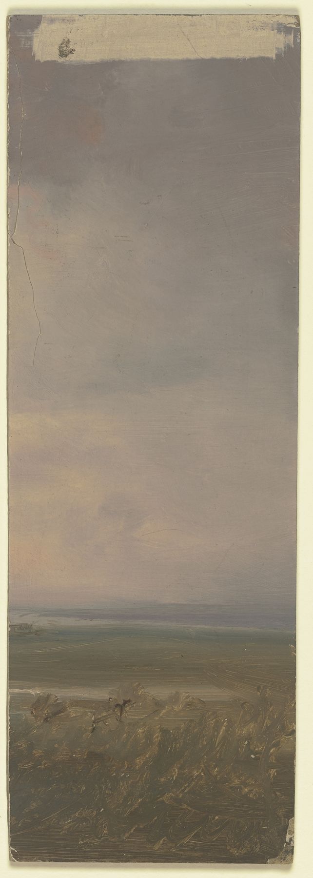 Paisaje al amanecer con suaves tonos, pintura al óleo de Jakob Becker