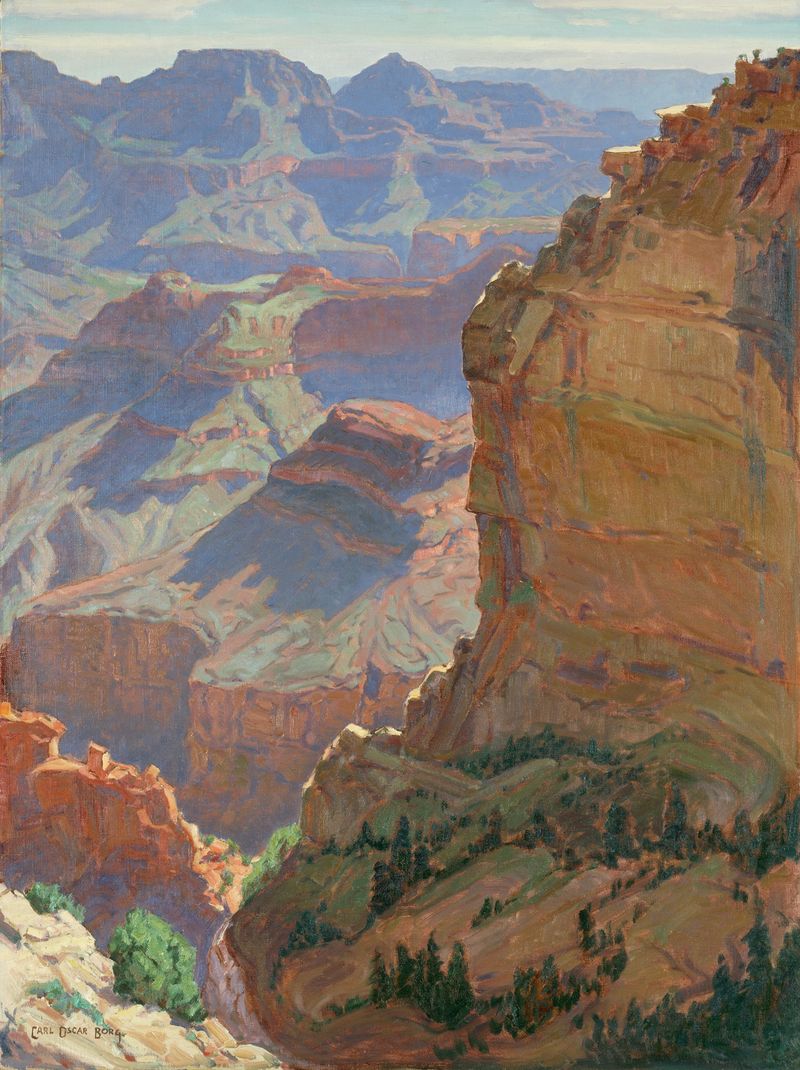 Paisaje del Gran Cañón de Carl Oscar Borg, pintura al óleo