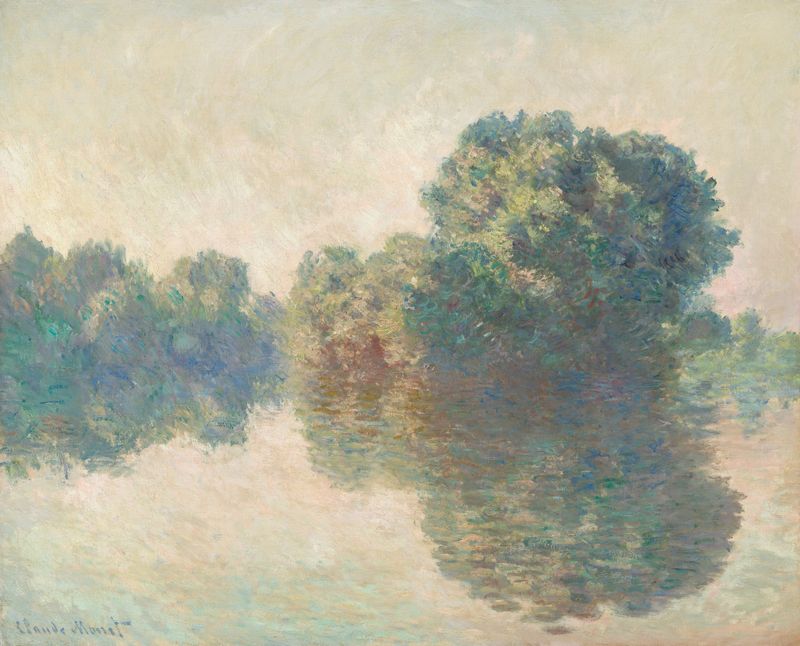 O Sena em Giverny, pintura a óleo de Claude Monet