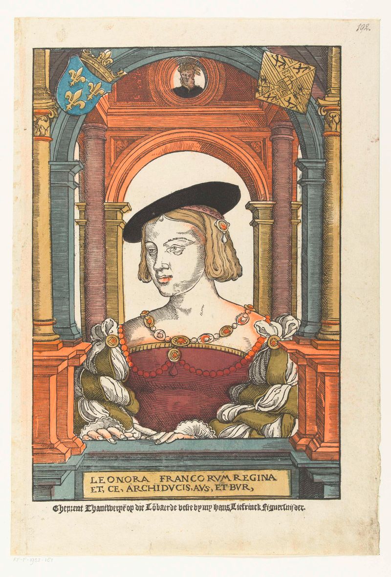Retrato de Eleonora van Frankrijk de Hans Liefrinck, pintura al óleo, 1539