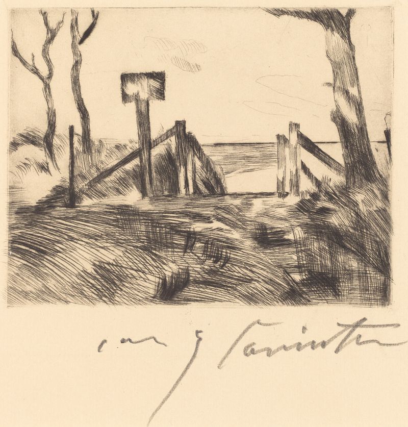 Ponte com Tafel de Lovis Corinth, pintura a óleo que mostra uma ponte e água cintilante.
