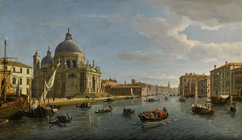 Santa Maria della Salute and Grand Canal, oil painting by Gaspar Van Wittel