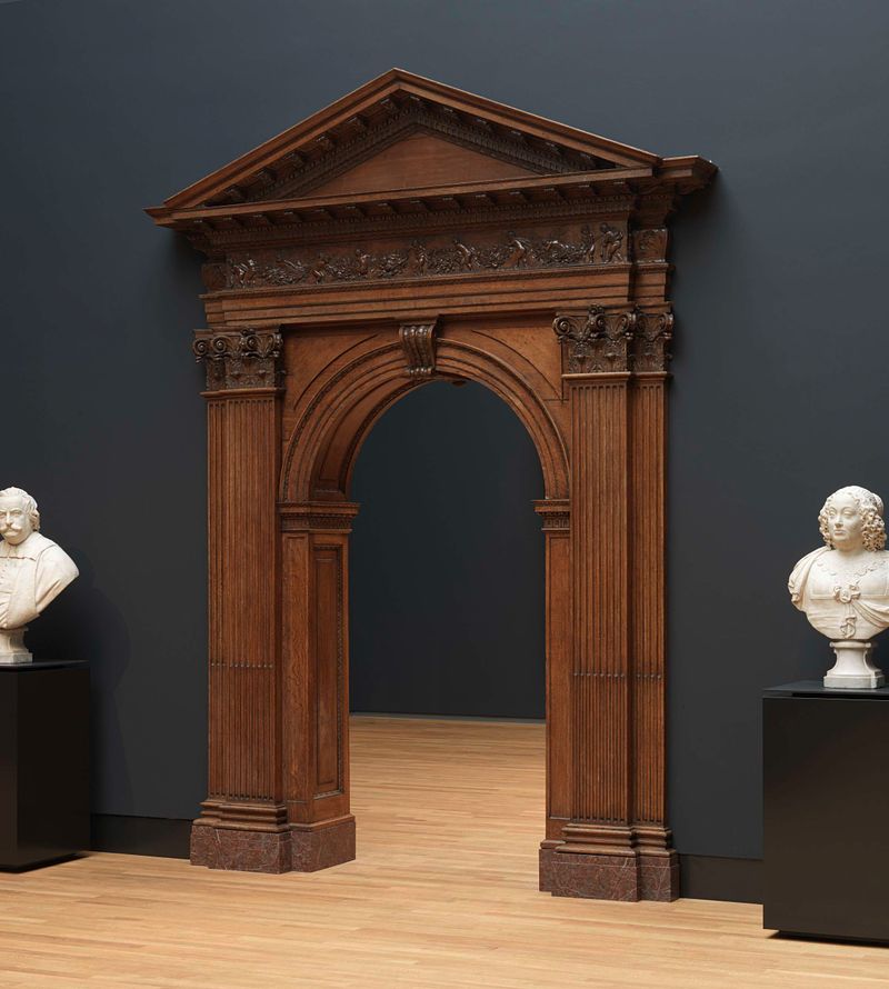 Wood architectural element by Philips Vinckboons II from the Huydecoper house