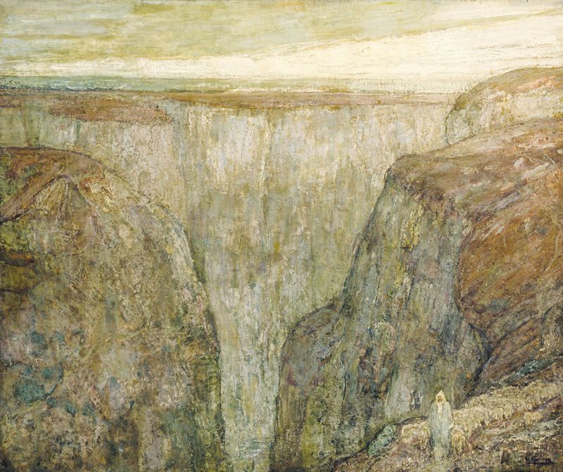The Good Shepherd, oil on canvas by Henry Ossawa Tanner, depicting a shepherd in the Atlas Mountains.