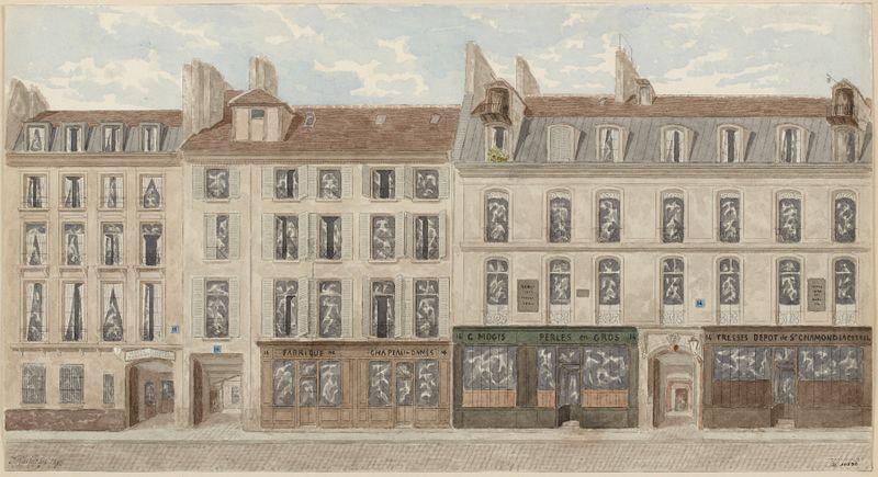 Rue Thévenot by Jules Gaildrau, oil on canvas